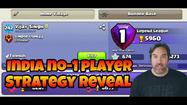 India  Number 1 Player Strategy Reveal Clash of Clans(Hindi)Sam1735