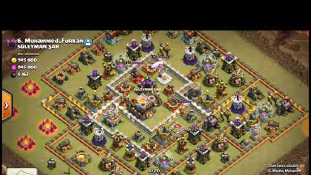 Townhall 11, war attack 3star in coc ( electro dragon attack )
