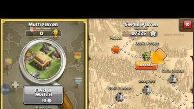 Clash of clans level one fight
