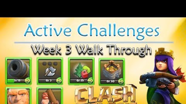 Clash of clans - Active Challenges Walk Through Week 3. Strongman's Friend, Cannon Cart cruise