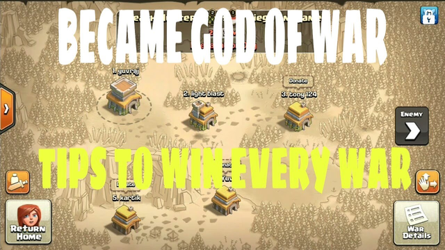 TIPS TO WIN EVERY WAR IN CLASH OF CLANS
