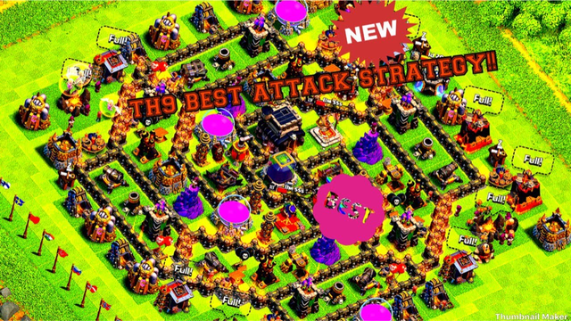 BEST TH9 ATTACK STRATEGY| CLASH OF CLANS