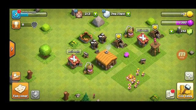 Clash of Clans Android Gameplay - Part 1 |  Hien Le Vlog