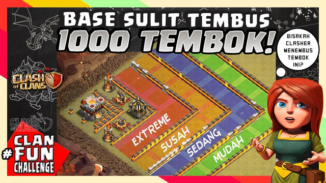 Base KERAS CoC 1000 TEMBOK Ini SULIT TEMBUS!! | CFC Indonesia