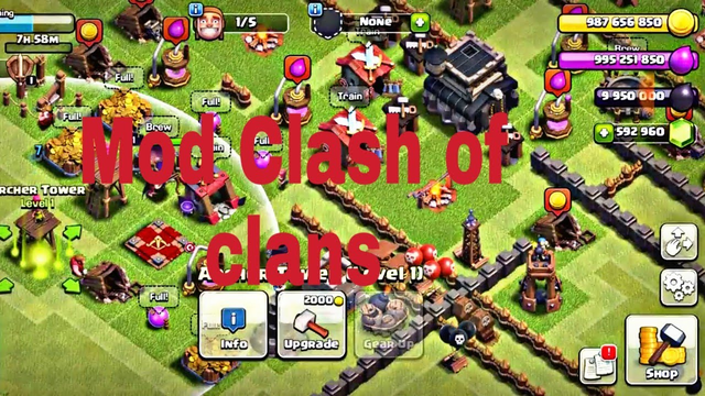 Clash of clans mod new version. Unlimit gold gem