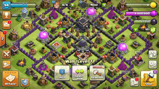 Selling clash of clans account $15 max TH 9 1000 gems