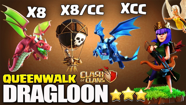 QueenWalk DragLoon Attack Strategy - How To Triple This TH10 Base with Dragloon | Clash of Clans