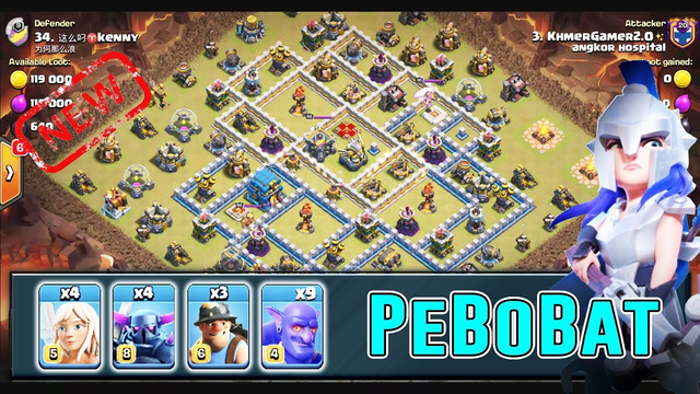 NEW 2019!! PEBOBAT STRATEGY - ATTACKING IN CLAN WAR TH12 ( Clash of Clans )