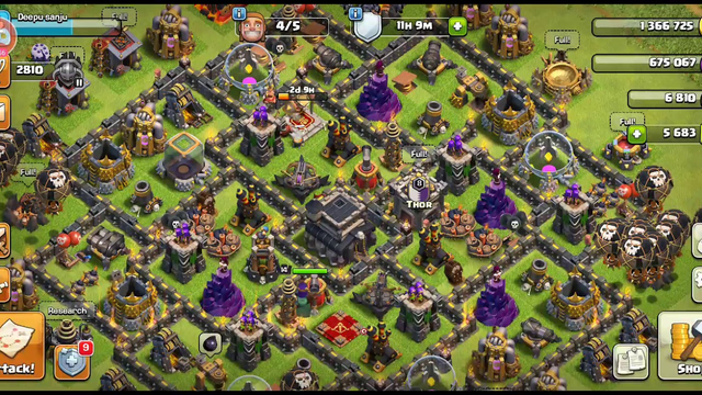 Upgrading to town hall 10 || clash of clans || clash deepu