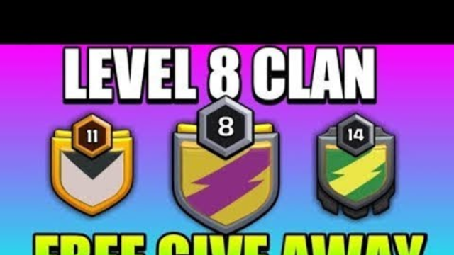 Lvl 8 clan free giveaway after 1000 subs | clash of clans