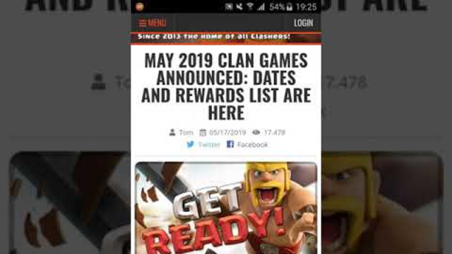 Clash of Clans Clan Games 22.05.2019 Nagrody i zadania