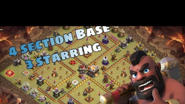 HOGS ATTACK | 4 SQUARE BASE 3 STARRING | clash of clans