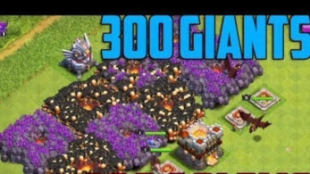 300 Golems e 300 Gigantes (jogabilidade em massa) - Clash of clans - 300 Golems & 300 Giants