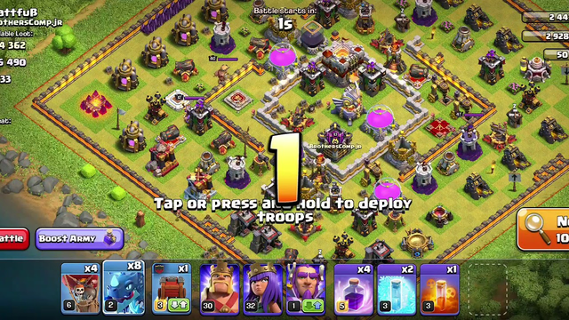 Clash of clans 2star 91% damage on th11