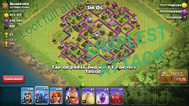 Clash of clans best attack of loot | Lootfull attack