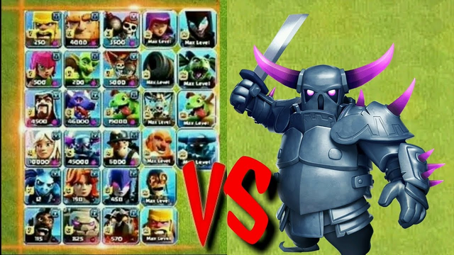 Pekka queen vs all max troops of clash of clans a rivalry of pekka