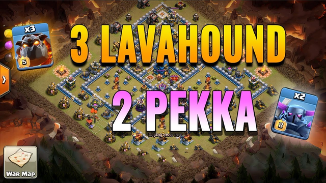 3 Lava + 2 Pekka + 6 Haste | Th12 War 3 Star Attack Strategy 2019 Clash of Clans