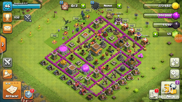 Coc ! Attacks of town hall 8 ....