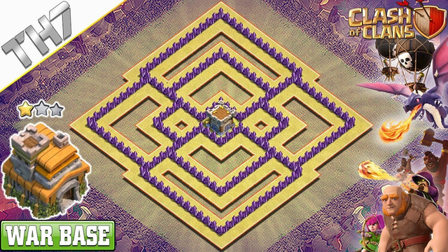 NEW Town Hall 7 War Base 2019 | TH7 base layout - Clash of Clans
