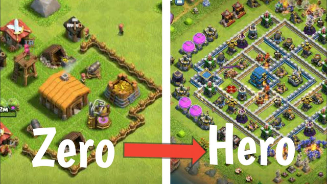 Zeor To Hero In Just 4 Minutes In Clash Of Clans | Th1 To Th12