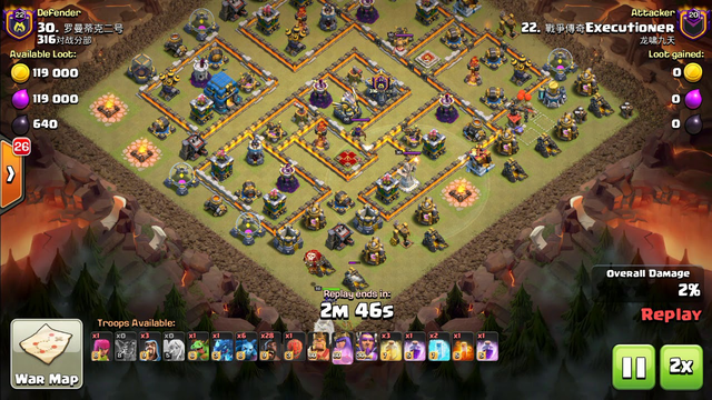 Queen walk charge with Hogs 3 stars Th12 Coc Clash of clans