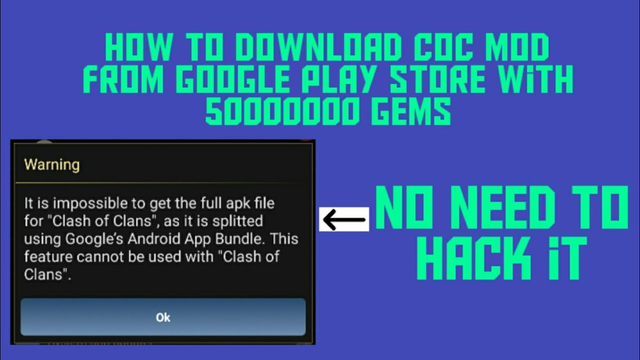 How to download coc mod with 50 billion gems from play store