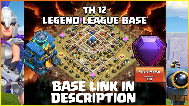 Clash of clans TH 12 New Legend league base | (Share Link)