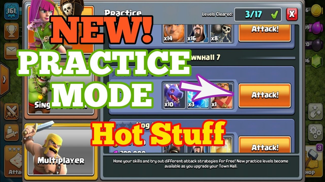 Practice Mode ( Hot Stuff ) || Clash of Clans
