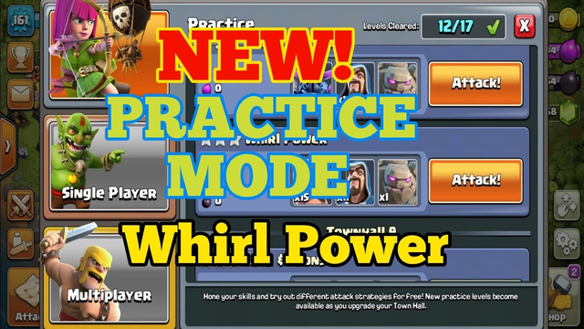 Practice Mode (Whirl Power) || Clash of Clans