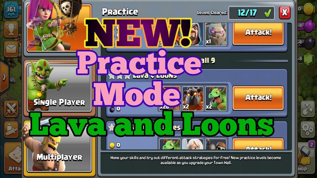 Practice Mode (Lava & Loons) || Clash of Clans