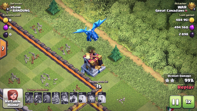 The Queen of Dragons Attack Strategy in Clash of Clans (E Dragons and 6 Freeze Spells)