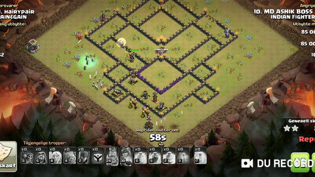 Clash of clans th9 attack it is very troops