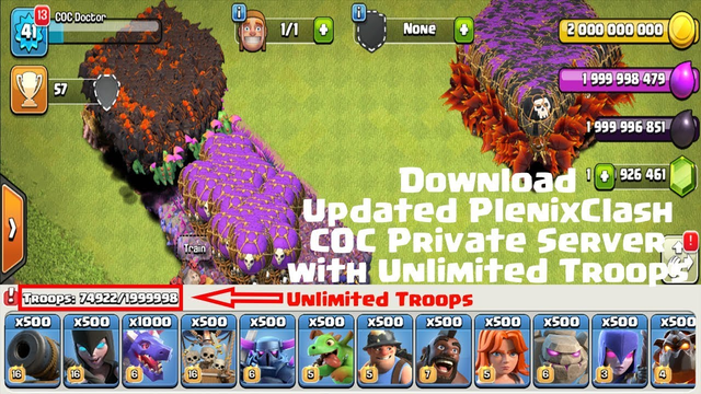 Download Updated PlenixClash - COC Private Server with Unlimited Troops