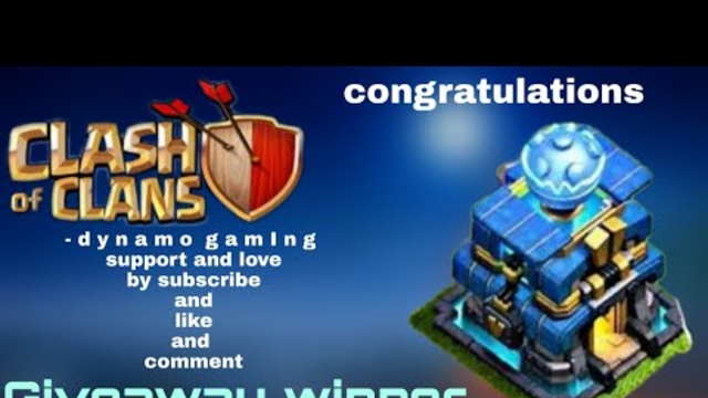 Congratulations | giveaway winner announced | clash of clans
