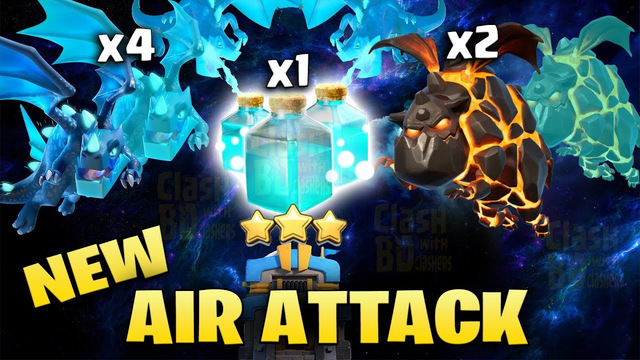 New Air Attack 2019 - The MOST Impressive New War Attack Strategy After New Update in Clash Of Clans
