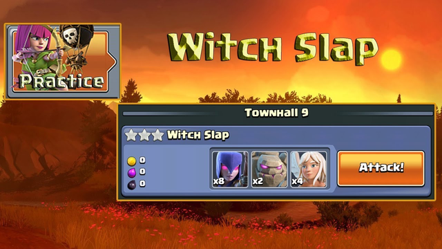 Practice TH9 | Clash of Clans | Witch Slap
