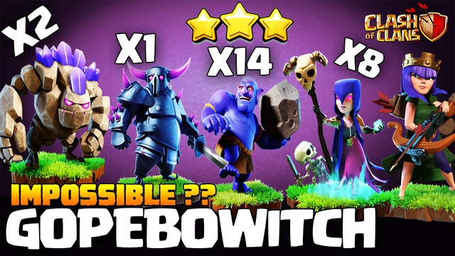 How to BoWitch - GoPeBoWitch | TH10 3 Star Attack | Best TH10 War Strategy Clash of clans