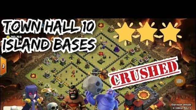 TH10 Island Bases Crushed | Th10 HOGS and BoWitches | COC Addicts