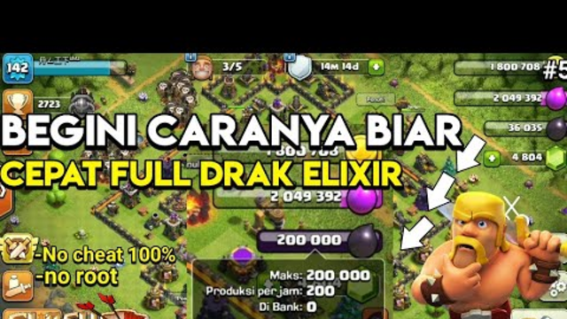 Begini Cara Cepat Membuat Full Drak Elixir !!! - Clash Of Clans Indonesia