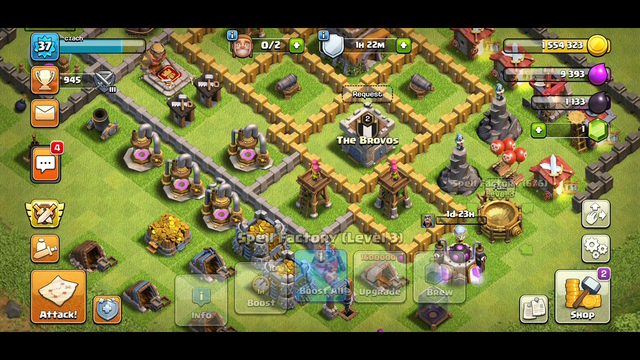 Clash of clans playing it first in a video