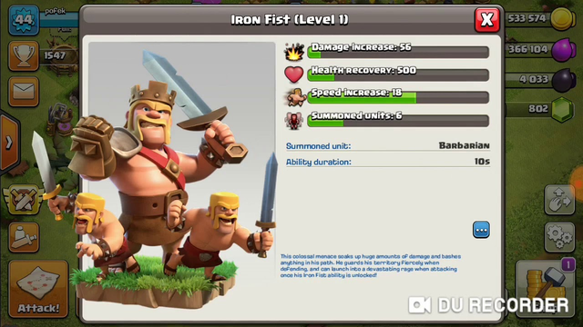 KINGS ABILITY!!!!!!!(clash of clans)