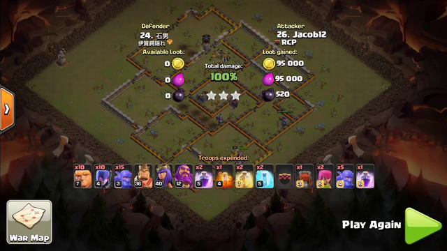 RCP CLAN 3 STAR ATTACK ON TH11 GIANTS BOWLERS WITCHES!! / jacob12 clash of clans