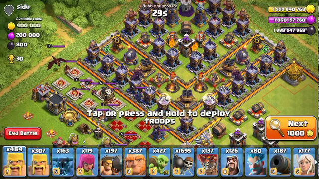 Clash of clans- Destroying villages with only wall breakers and goblins!!