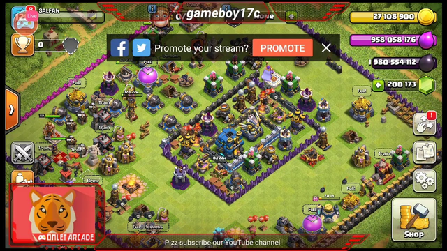 Live Clash of clans coc townhall 12 max    war