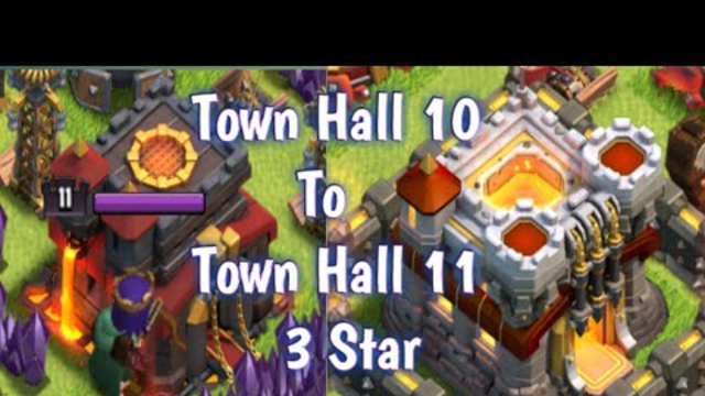 COC Town Hall 10 Vs Town Hall 11 Attack 3 star || Town Hall 10 Se 11 Attack Kaise Kore 3 star Mai