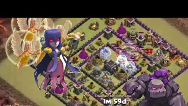 Golem + Witch-Walk Attack War TH9 Clash Of Clans