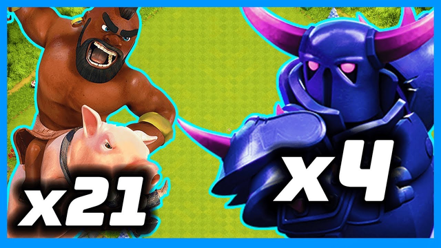 NEW Town Hall 10 Attack - 4 PEKKAs + 21 Hog Riders - Th10 Attack Strategy CLASH OF CLANS