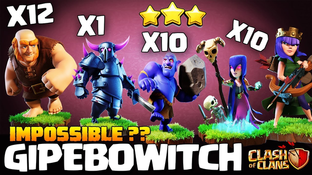 How to BoWitch - GiPeBoWitch - GiBoWitch | TH10 3 Star Attack | TH10 War Strategy Clash of clans