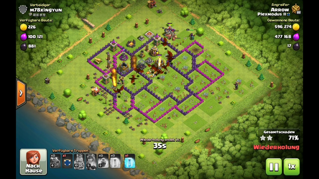 Clash of Clans Dead Base Dragon Fight