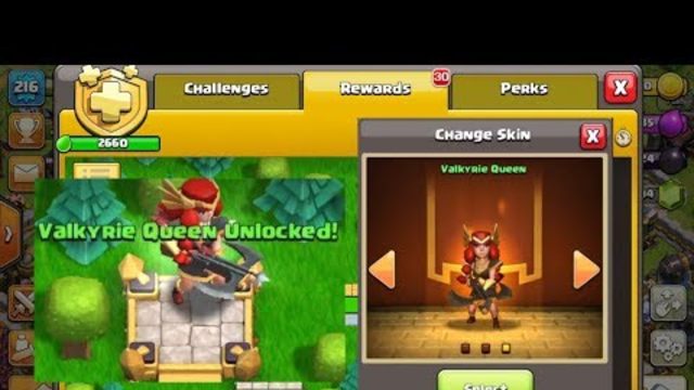 Valkyrie Queen Hero Skin on Clash of Clans